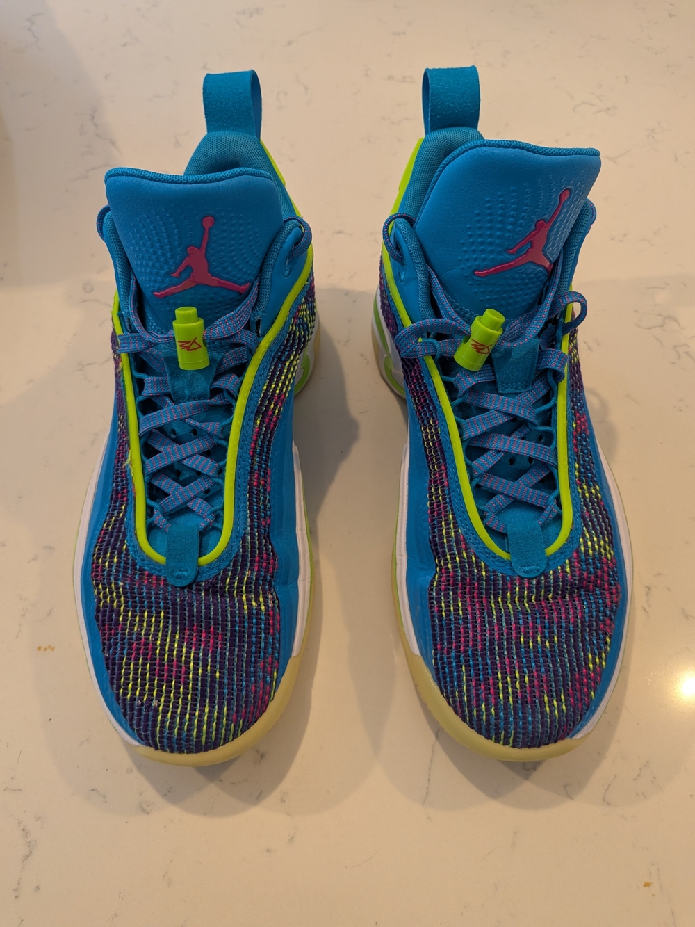 Jordan 36 Low Luka Doncic Men's Teal Blue Multi-Color Athletic Basketball Shoes